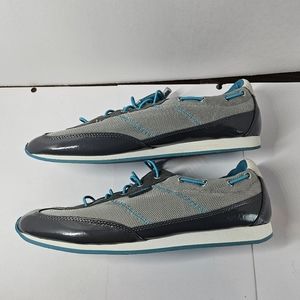 Calvin Klein Talisa mesh/crinkle patent shoe Women's Size 10  Grey/Teal